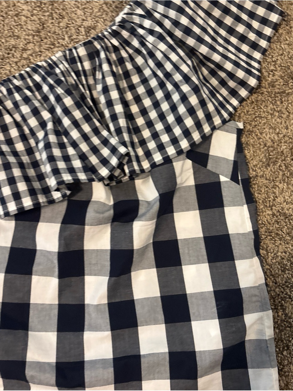 NWT J. Crew Gingham One Shoulder Blouse - Picture 3 of 7